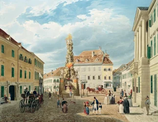 Dom cesarski z fontanną Ferdynanda w Baden koło Wiednia